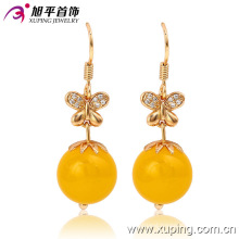 28726 Fashionable women jewelry butterfly shaped colorful glue bead drop earrings for sale